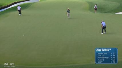 Max McGreevy sinks 31-foot birdie putt on No. 9 at Texas Children's