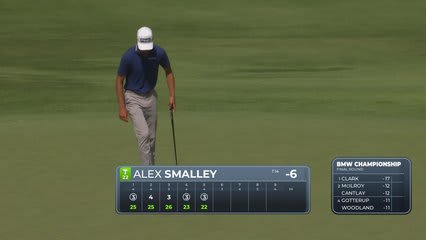 Alex Smalley sinks 21-foot putt for birdie at BMW Championship