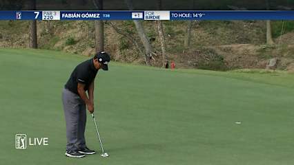 Fabian Gomez sinks 14-footer for birdie at Vivint Houston Open