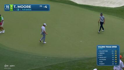 Taylor Moore drains 19-foot birdie putt on No. 15 at Valero