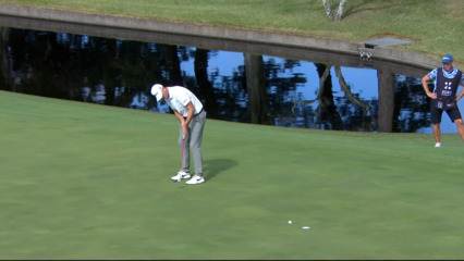 Brendan Steele makes birdie putt at ZOZO