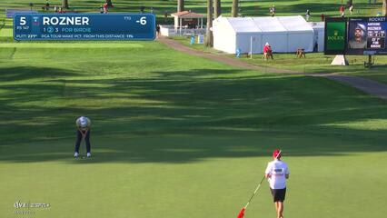 Antoine Rozner sinks a 23-foot birdie putt on No. 5 at Rocket Classic