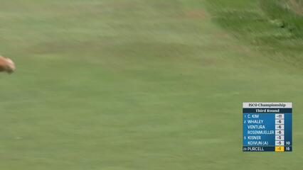 Conor Purcell sinks a 23-foot birdie putt on No. 16 at ISCO Championship