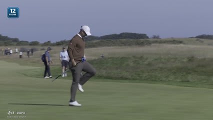 Adam Scott taps in 19-inch putt for birdie on No. 12 at Genesis Scottish Open