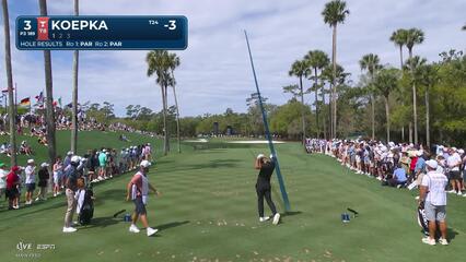 Brooks Koepka hits 190-yard drive to 2 feet on No. 3 at THE PLAYERS