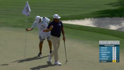 Jhonattan Vegas drains 9-foot birdie putt on No. 7 at Arnold Palmer