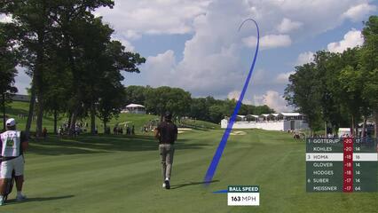 Max Homa drains 3-foot putt for birdie on No. 17 at John Deere