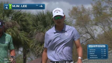Min Woo Lee taps in from 1 foot for birdie on No. 4 at Arnold Palmer