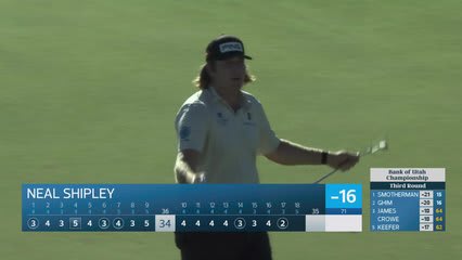 Neal Shipley sinks 20-foot birdie putt on No. 17 at Bank of Utah