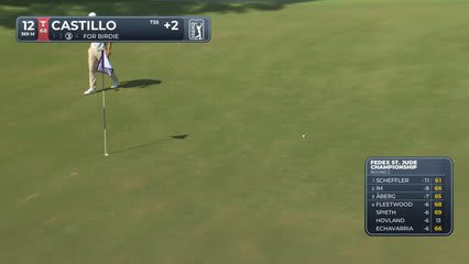 Ricky Castillo sinks 59-foot birdie putt on No. 12 at FedEx St. Jude