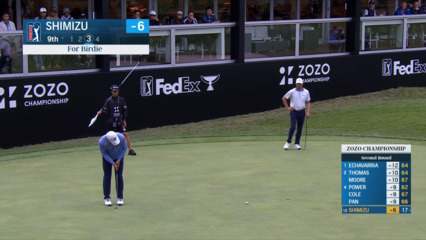 Taisei Shimizu drains birdie putt at ZOZO CHAMPIONSHIP