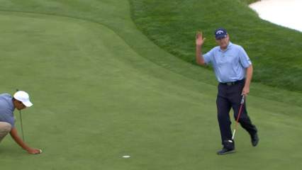 Lee Janzen makes birdie putt from fringe at Pure Insurance
