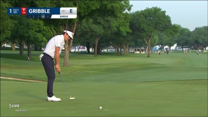 Cody Gribble makes short birdie putt at Charles Schwab
