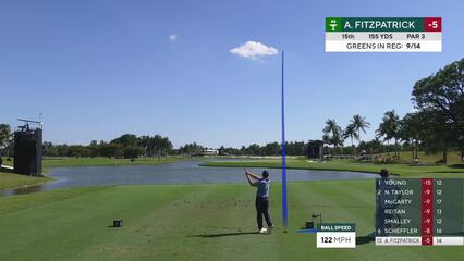 Alex Fitzpatrick hits tee shot to 3 feet, sets up birdie on No. 15 at Cadillac
