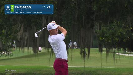 Justin Thomas gets up-and-down from 170 yards for birdie on No. 6 at Cadillac