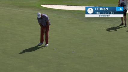 Tom Lehman makes birdie on No. 18 at Chubb Classic