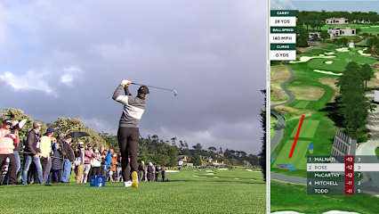 Hank Lebioda makes birdie on No. 5 at AT&T Pebble Beach