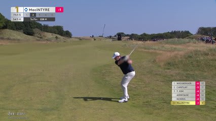 Robert MacIntyre sinks 3-foot putt for birdie on No. 1 at Genesis Scottish Open