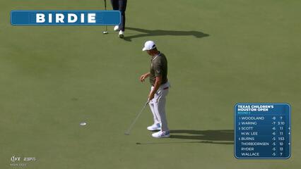Gary Woodland sinks 12-foot birdie putt on No. 8 at Texas Children's
