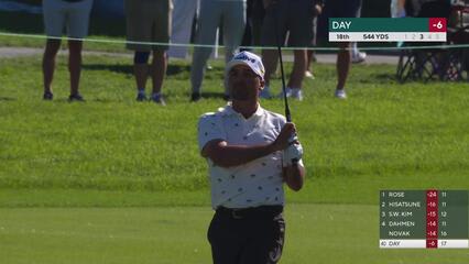 Jason Day hits 85-yard approach to 4 feet, makes birdie on No. 18 at Farmers