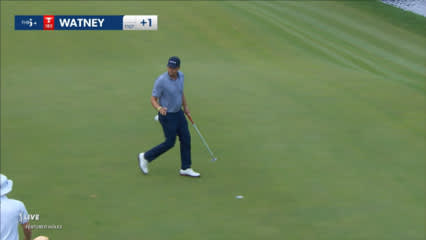 Nick Watney gets up-and-down for birdie at Travelers
