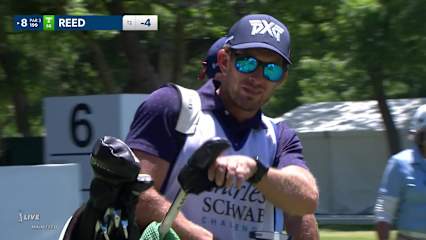 Patrick Reed's tee shot yields birdie at Charles Schwab