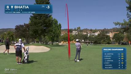 Akshay Bhatia plants it close, continues to rise leaderboard at Procore