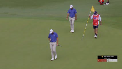 Sam Burns makes birdie on No. 2 at the 2026 President's Cup