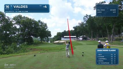 Brendan Valdes makes birdie on No. 16 at John Deere