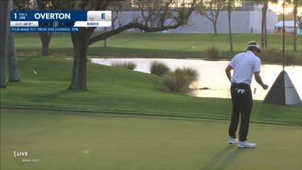 Jeff Overton drips in a 24-foot birdie putt at Cognizant Classic