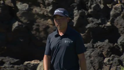 Doug Ghim sinks 20-foot birdie putt on No. 8 at Bank of Utah