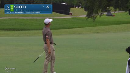 Adam Scott's 95-yard approach sets up birdie on No. 5 at Cadillac
