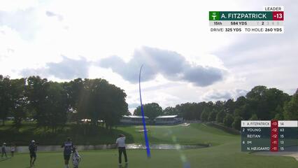Alex Fitzpatrick sinks 3-foot putt for birdie on No. 15 at Truist Championship