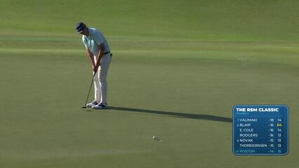 J.T. Poston sinks birdie putt on No. 16 at The RSM Classic