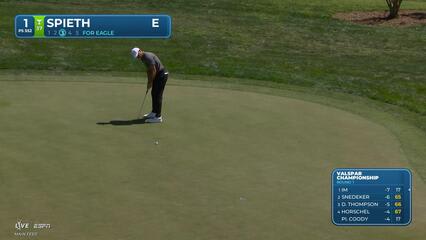 Jordan Spieth sinks 22-foot eagle putt on No. 1 at Valspar