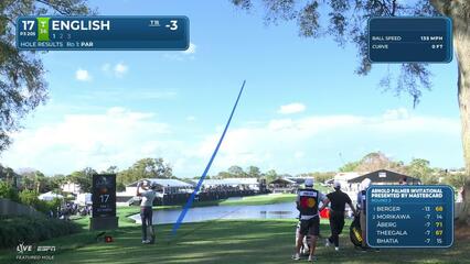 Harris English sinks 19-foot birdie putt on No. 17 at Arnold Palmer