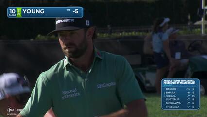 Cameron Young hits 81-yard approach to 7 feet, sets up birdie on No. 10 at Arnold Palmer