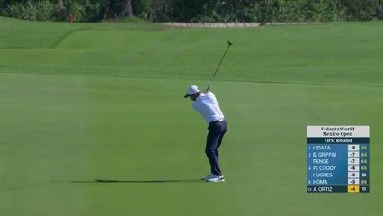 Alvaro Ortiz sinks 3-foot putt for birdie on No. 12 at Mexico Open