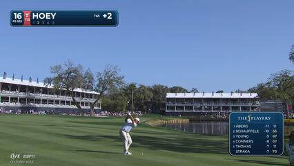 Rico Hoey taps in from 3 feet for birdie on No. 16 at THE PLAYERS