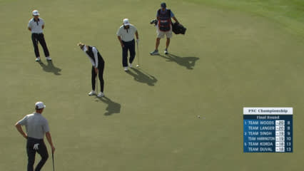 Nelly Korda buries birdie putt at PNC Championship