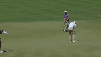 Alejandro Tosti rolls in birdie putt at Corales Puntacana
