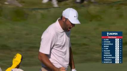 Scottie Scheffler chips in for birdie in Round 3 of U.S Open 
