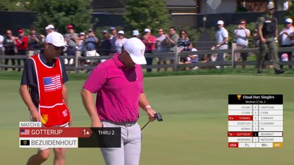 Chris Gotterup makes birdie on No. 2 at Sunday Singles