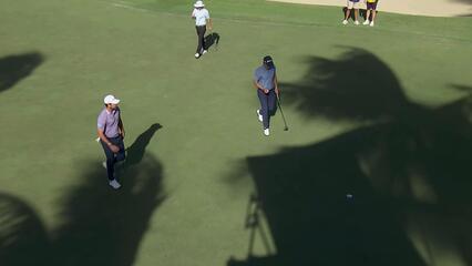 Davis Riley sinks 18-foot birdie putt on No. 9 at Sony Open