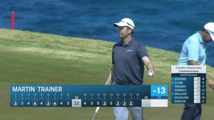 Martin Trainer drains birdie putt at Corales Puntacana
