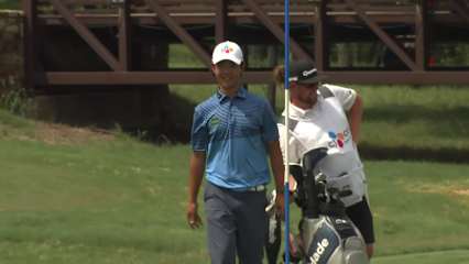 16-year-old Kris Kim eagles final hole to shoot 68 at THE CJ CUP