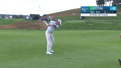 Barend Botha makes birdie on No. 18 at Korn Ferry Tour Champ