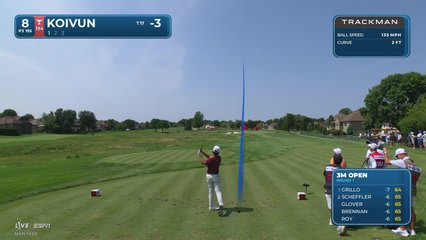 Jackson Koivun hits tee shot to 11 feet, sets up birdie on No. 8 at 3M Open