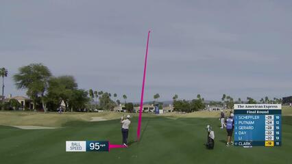 Wyndham Clark hits 116-yard approach to 7 feet, sets up birdie on No. 12