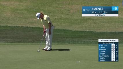 Miguel Angel Jiménez makes birdie on No. 10 at Cologuard Classic